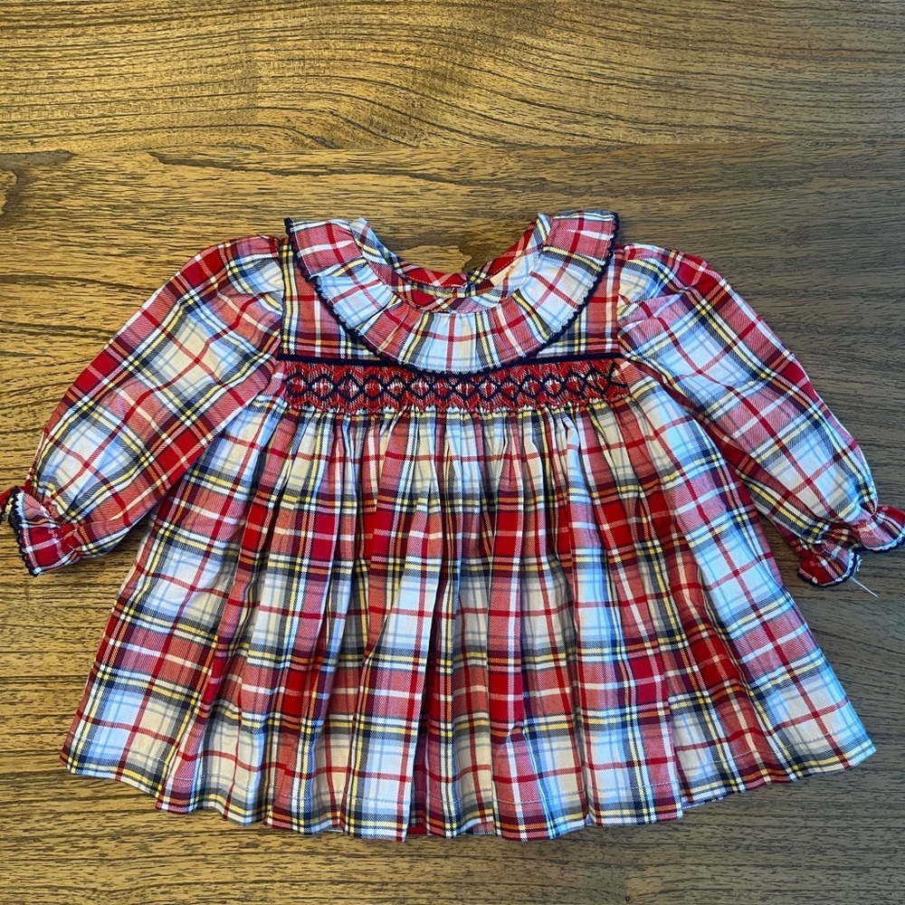 Shrimp & Grits Plaid Christmas Top